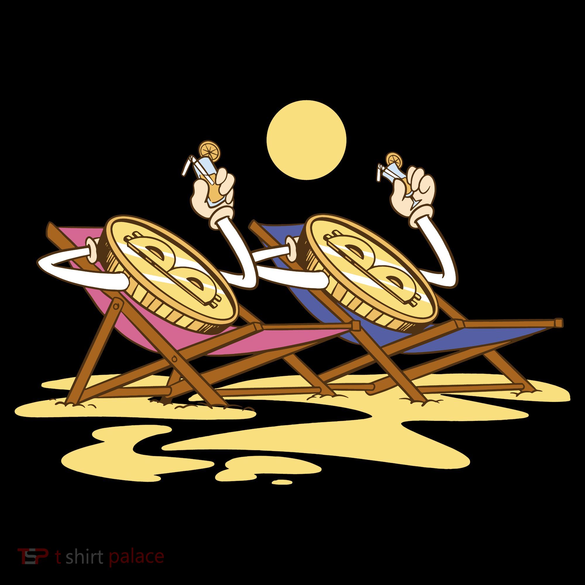 Bitcoin Crypto Beach Vacation Women's T-Shirt