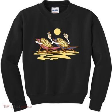 Bitcoin Crypto Beach Vacation Kids Sweatshirt