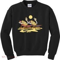 Bitcoin Crypto Beach Vacation Kids Sweatshirt thumb 0