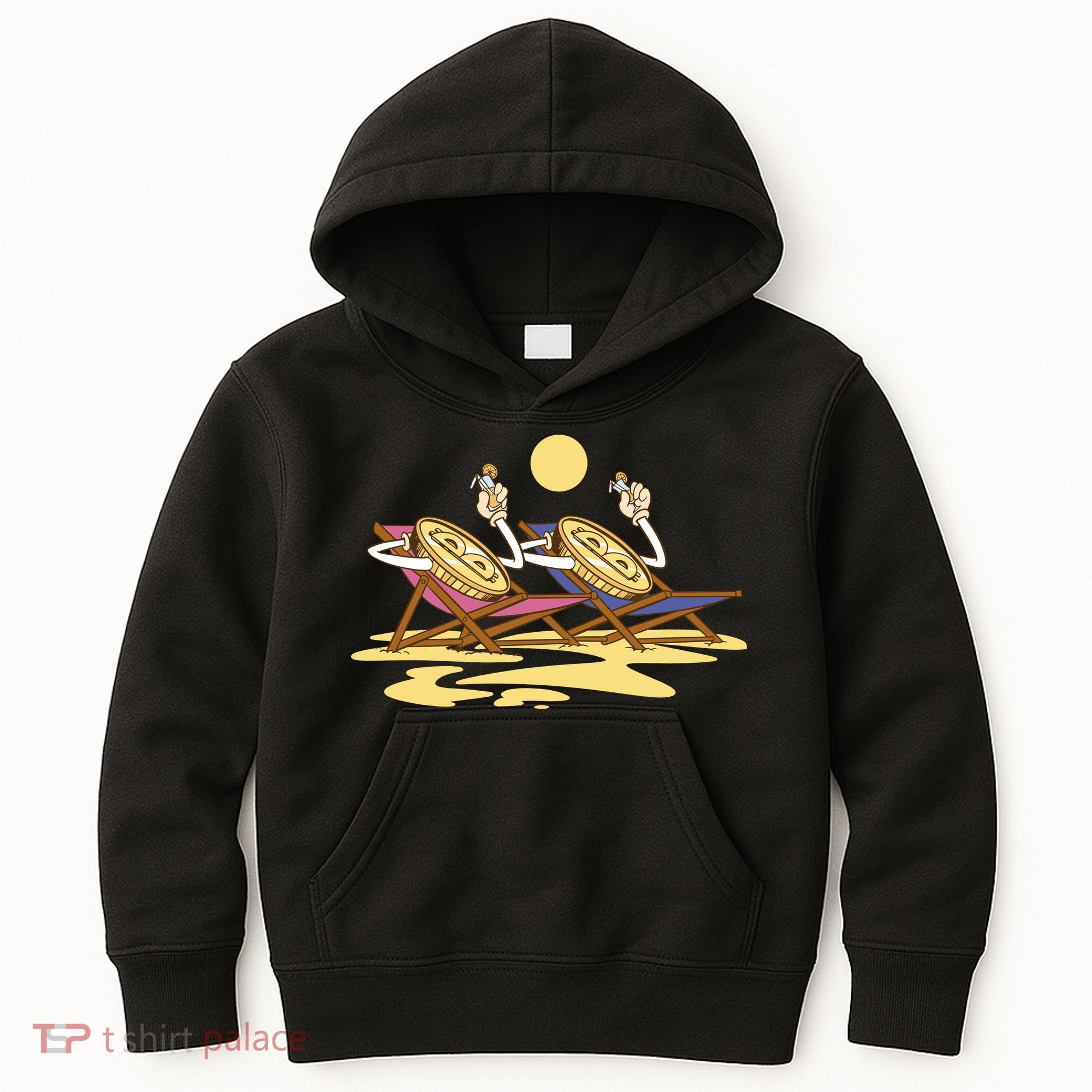 Bitcoin Crypto Beach Vacation Kids Hoodie
