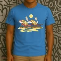 Bitcoin Crypto Beach Vacation T-Shirt thumb 3