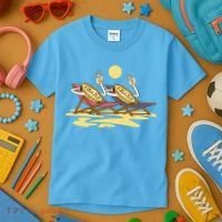 Bitcoin Crypto Beach Vacation Kids T-Shirt thumb 3