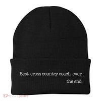Best Cross Country Coach Ever Running Runner Coach Beanie thumb 0