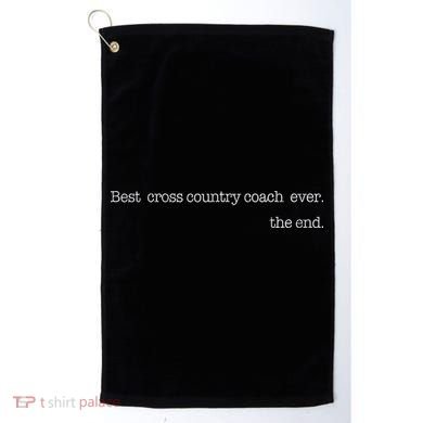 Best Cross Country Coach Ever Running Runner Coach Golf Towel