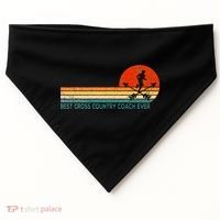 Best Cross Country Coach Cross Country Running Coach Retro USA-Made Doggie Bandana thumb 0
