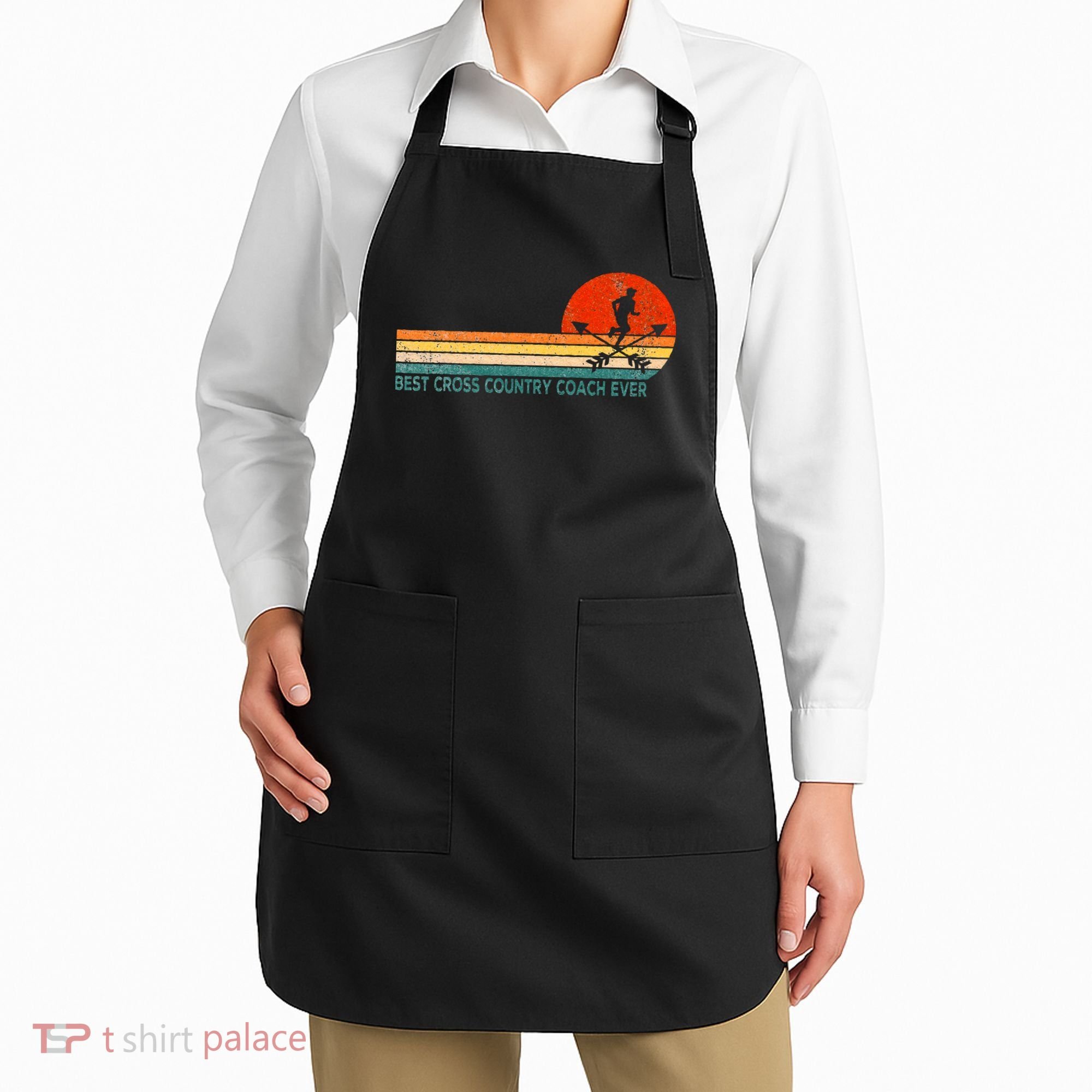 Best Cross Country Coach Cross Country Running Coach Retro Apron