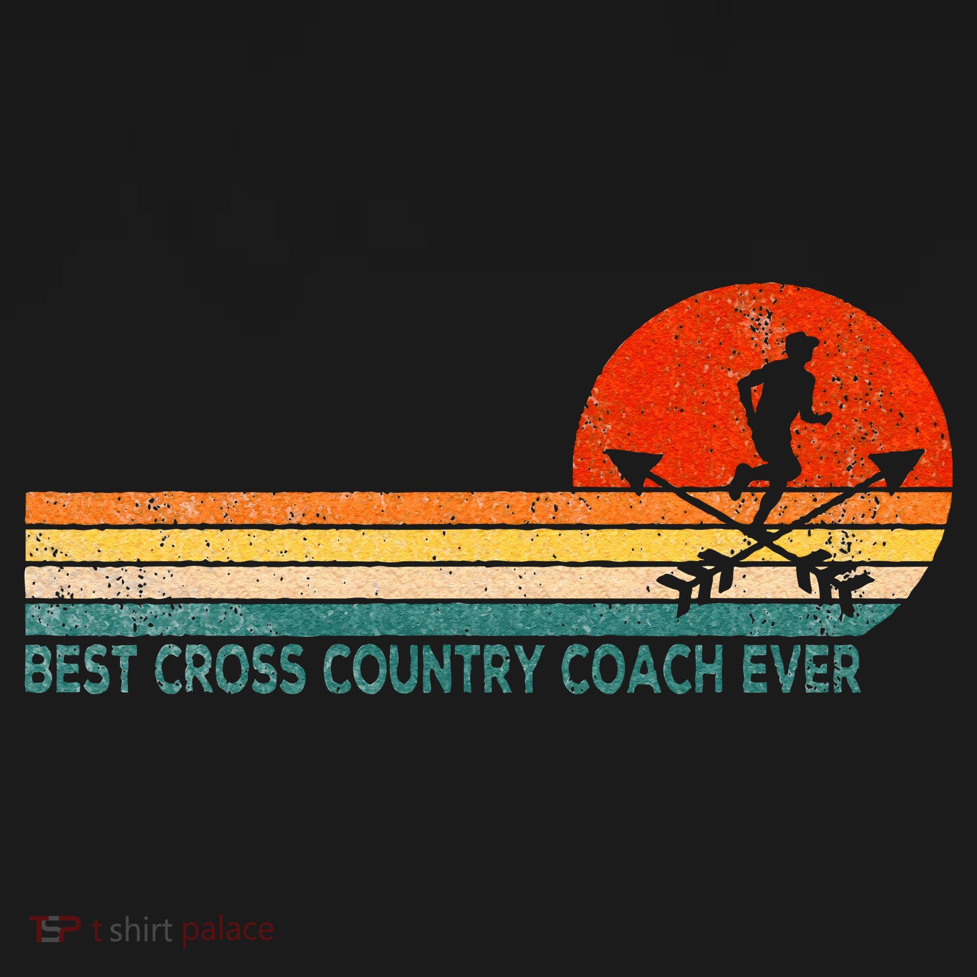 Best Cross Country Coach Cross Country Running Coach Retro T-Shirt