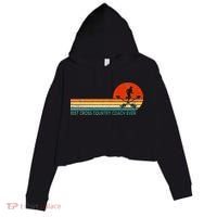 Best Cross Country Coach Cross Country Running Coach Retro Crop Fleece Hoodie thumb 0