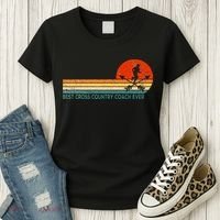 Best Cross Country Coach Cross Country Running Coach Retro Women's T-Shirt thumb 3
