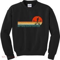 Best Cross Country Coach Cross Country Running Coach Retro Kids Sweatshirt thumb 0