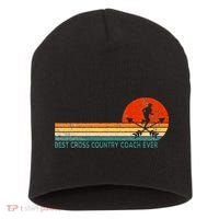 Best Cross Country Coach Cross Country Running Coach Retro Short Acrylic Beanie thumb 0