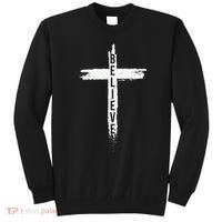 Believe Christian Cross Jesus Christ Christians Sweatshirt thumb 0