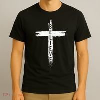 Believe Christian Cross Jesus Christ Christians T-Shirt thumb 3