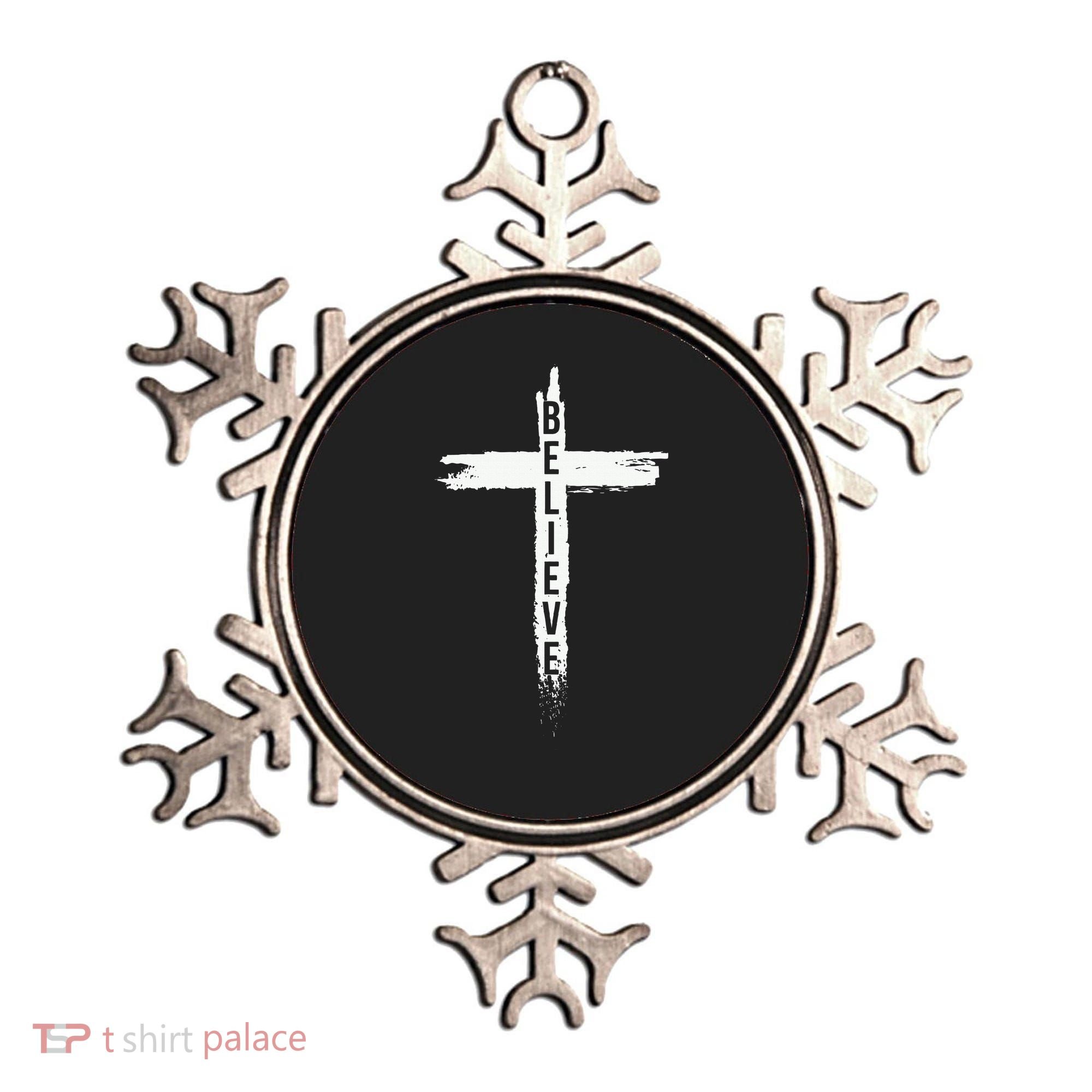Believe Christian Cross Jesus Christ Christians Ornament