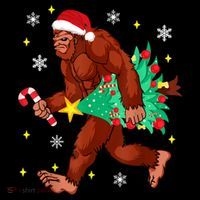 Bigfoot Carrying Christmas Tree Funny Xmas 2021 Sasquatch Coffee Mug thumb 5