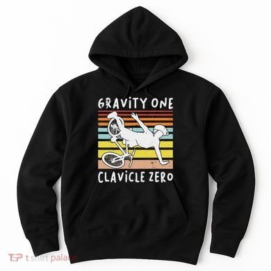 Broken Collarbone Clavicle Zero Cycling Biker Bike Hoodie