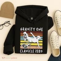 Broken Collarbone Clavicle Zero Cycling Biker Bike Hoodie thumb 4