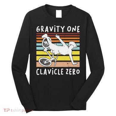 Broken Collarbone Clavicle Zero Cycling Biker Bike Long Sleeve Shirt