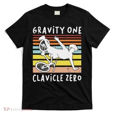 Broken Collarbone Clavicle Zero Cycling Biker Bike T-Shirt