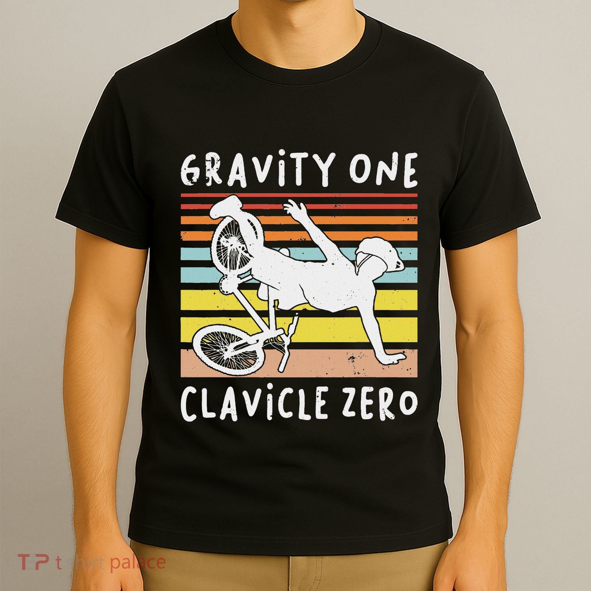 Broken Collarbone Clavicle Zero Cycling Biker Bike T-Shirt