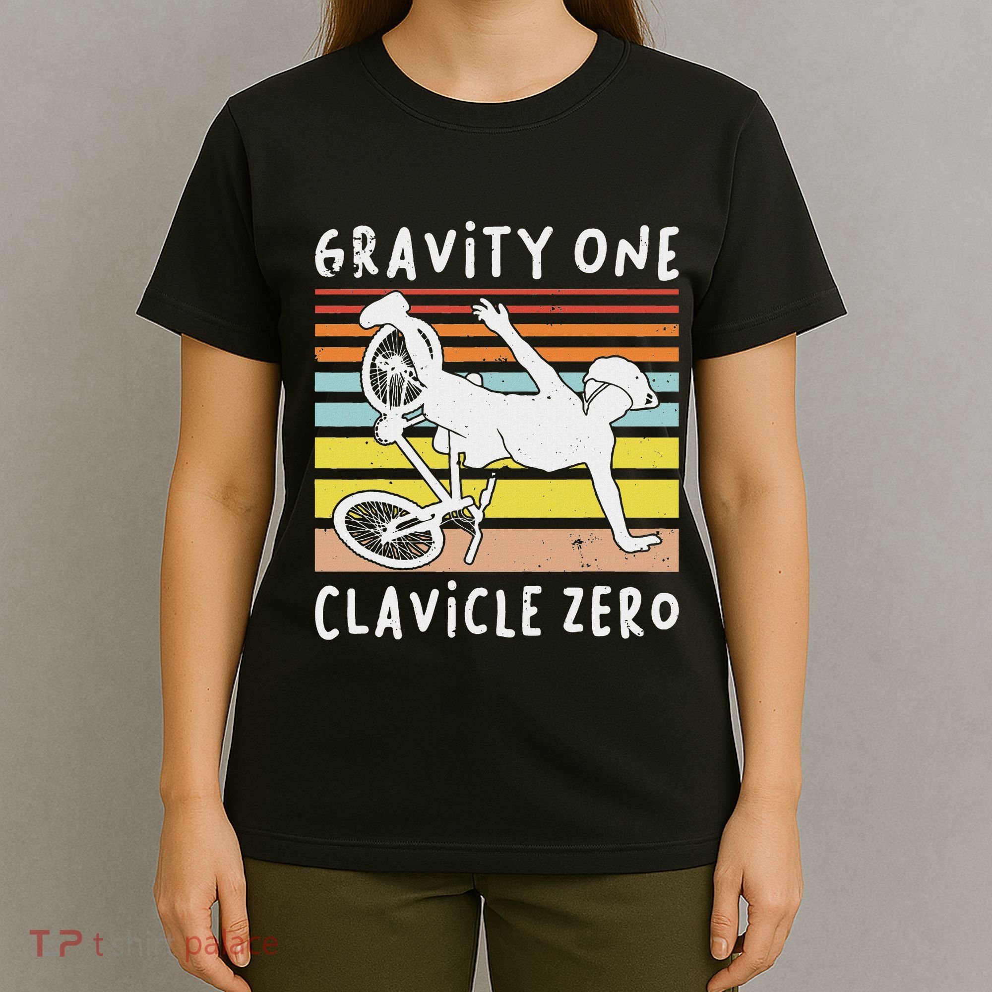 Broken Collarbone Clavicle Zero Cycling Biker Bike T-Shirt