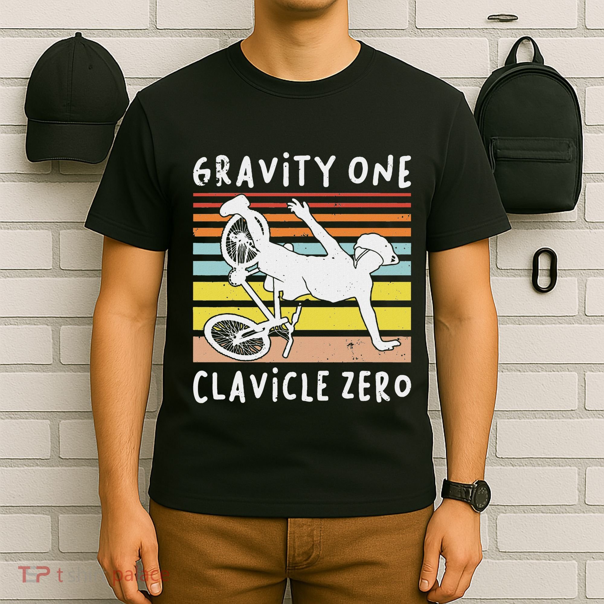 Broken Collarbone Clavicle Zero Cycling Biker Bike T-Shirt