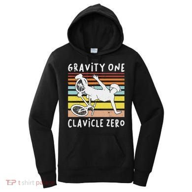 Broken Collarbone Clavicle Zero Cycling Biker Bike Women's Hoodie