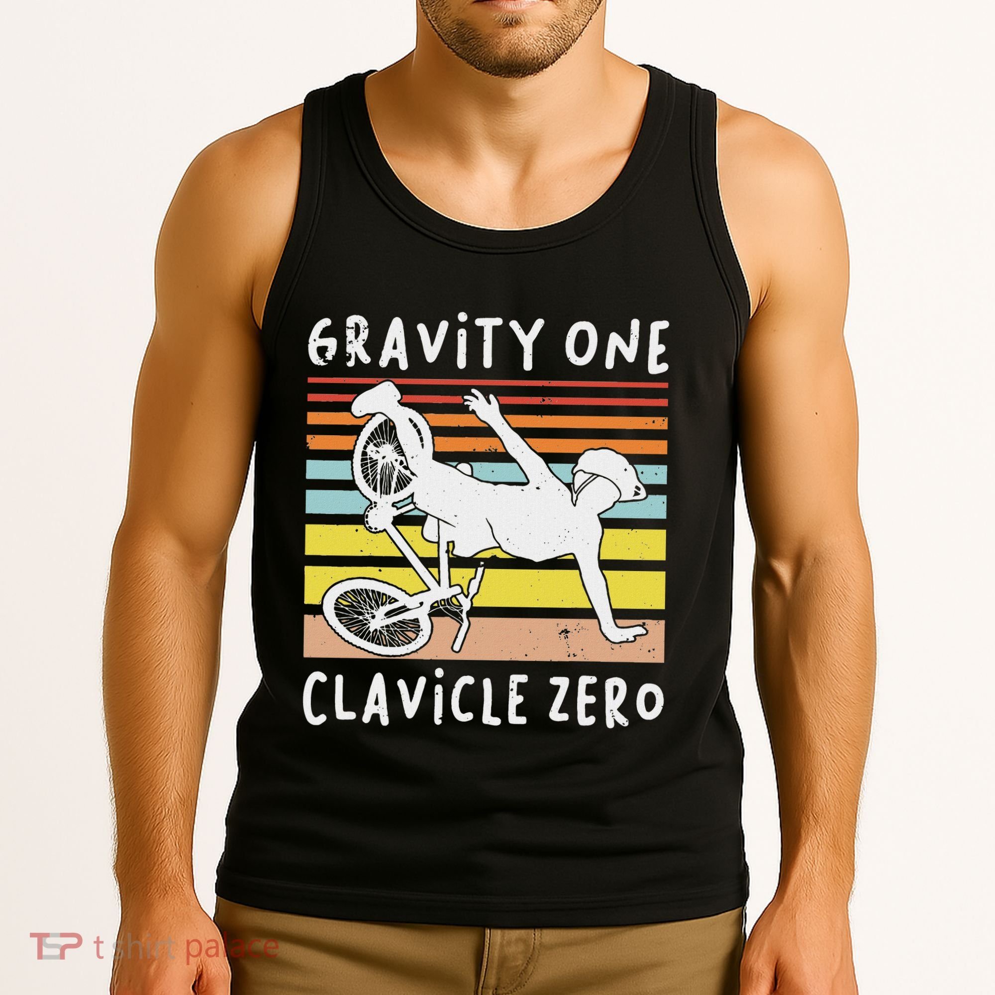 Broken Collarbone Clavicle Zero Cycling Biker Bike Tank Top