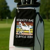 Broken Collarbone Clavicle Zero Cycling Biker Bike Golf Towel thumb 2