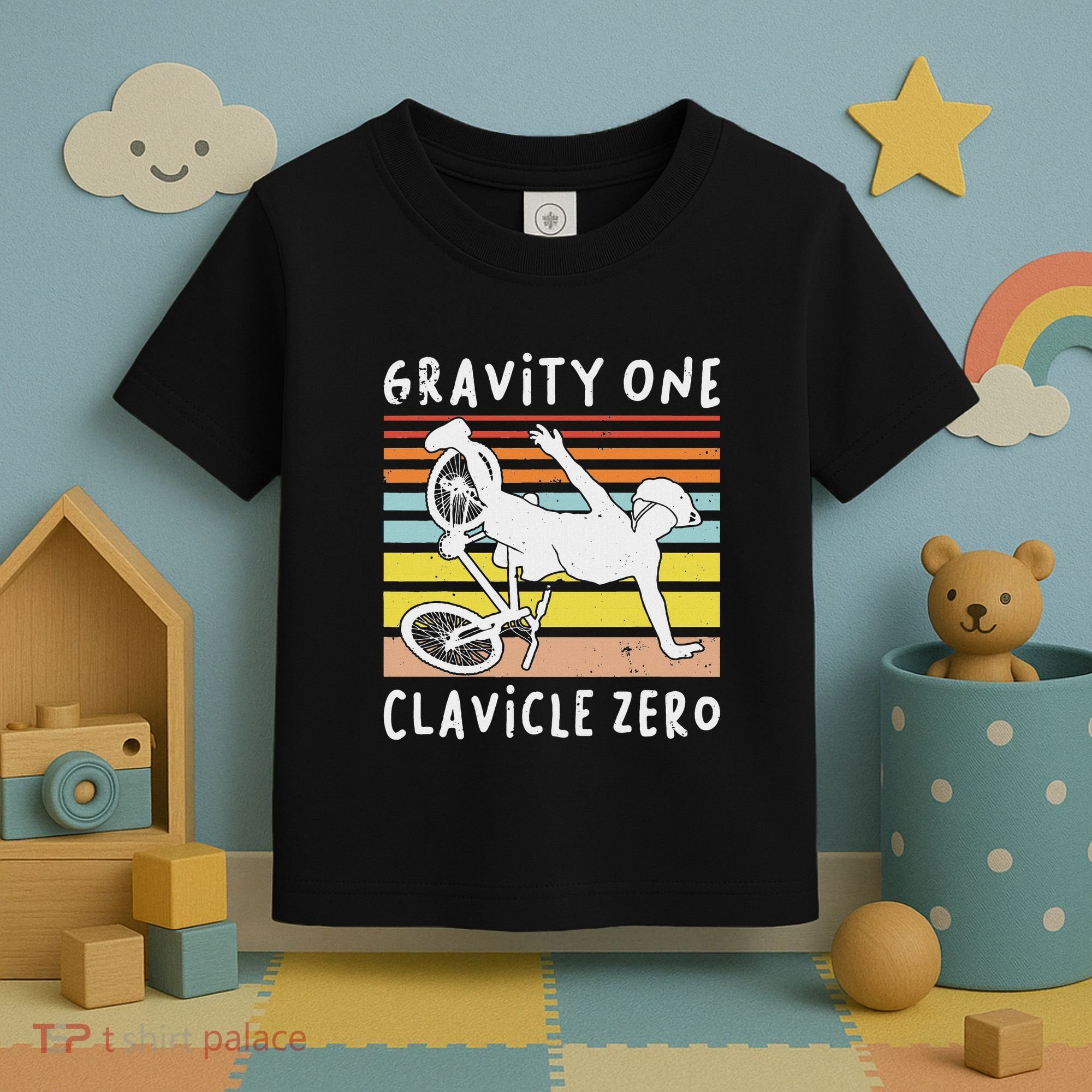 Broken Collarbone Clavicle Zero Cycling Biker Bike Toddler T-Shirt