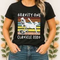 Broken Collarbone Clavicle Zero Cycling Biker Bike Women's T-Shirt thumb 2