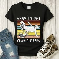 Broken Collarbone Clavicle Zero Cycling Biker Bike Women's T-Shirt thumb 3