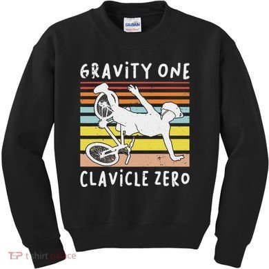 Broken Collarbone Clavicle Zero Cycling Biker Bike Kids Sweatshirt