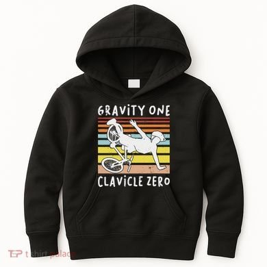 Broken Collarbone Clavicle Zero Cycling Biker Bike Kids Hoodie