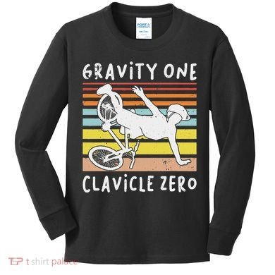 Broken Collarbone Clavicle Zero Cycling Biker Bike Kids Long Sleeve Shirt