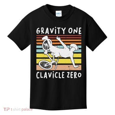 Broken Collarbone Clavicle Zero Cycling Biker Bike Kids T-Shirt