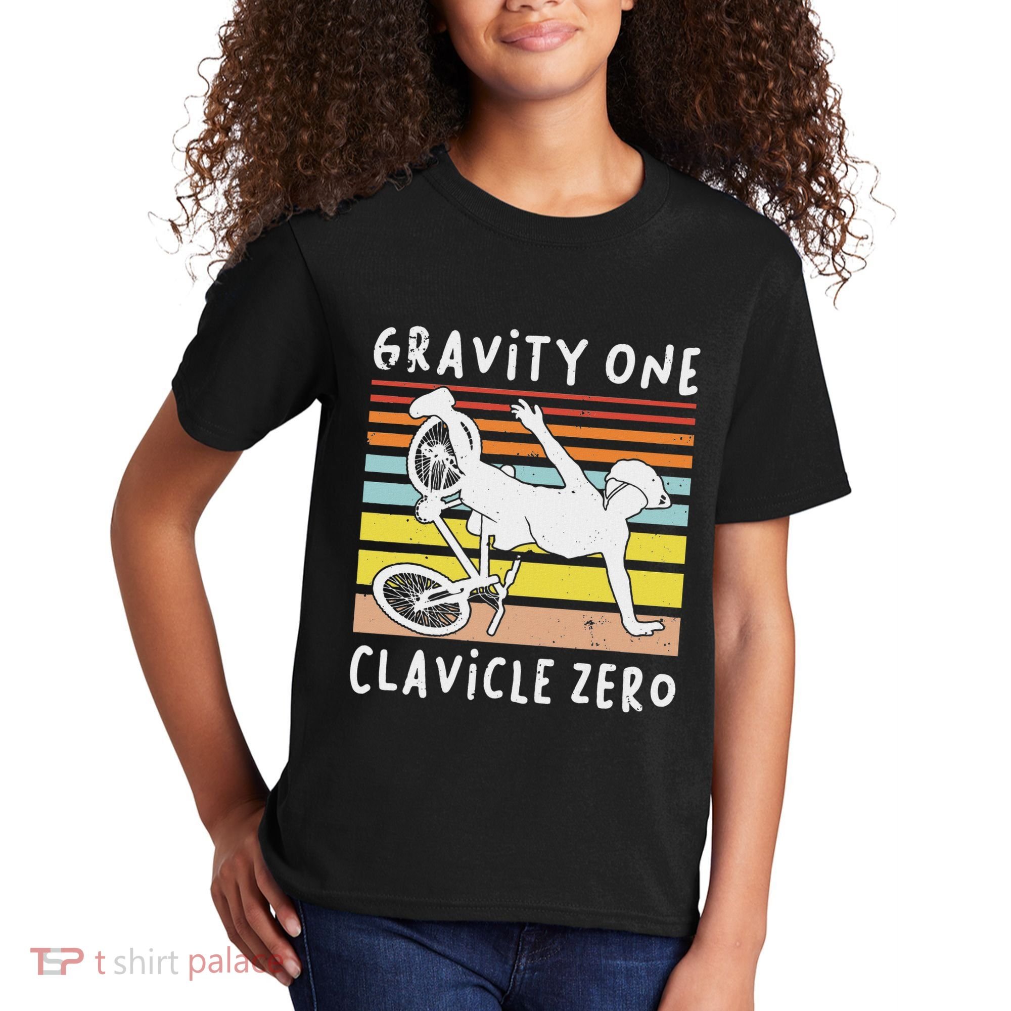 Broken Collarbone Clavicle Zero Cycling Biker Bike Kids T-Shirt