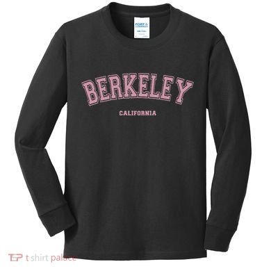 Berkeley California Ca Varsity Style On Berkeley Kids Long Sleeve Shirt