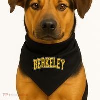 Berkeley California Ca Varsity USA-Made Doggie Bandana thumb 1