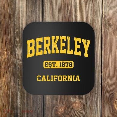 Berkeley California CA Vintage State Athletic Style Coaster