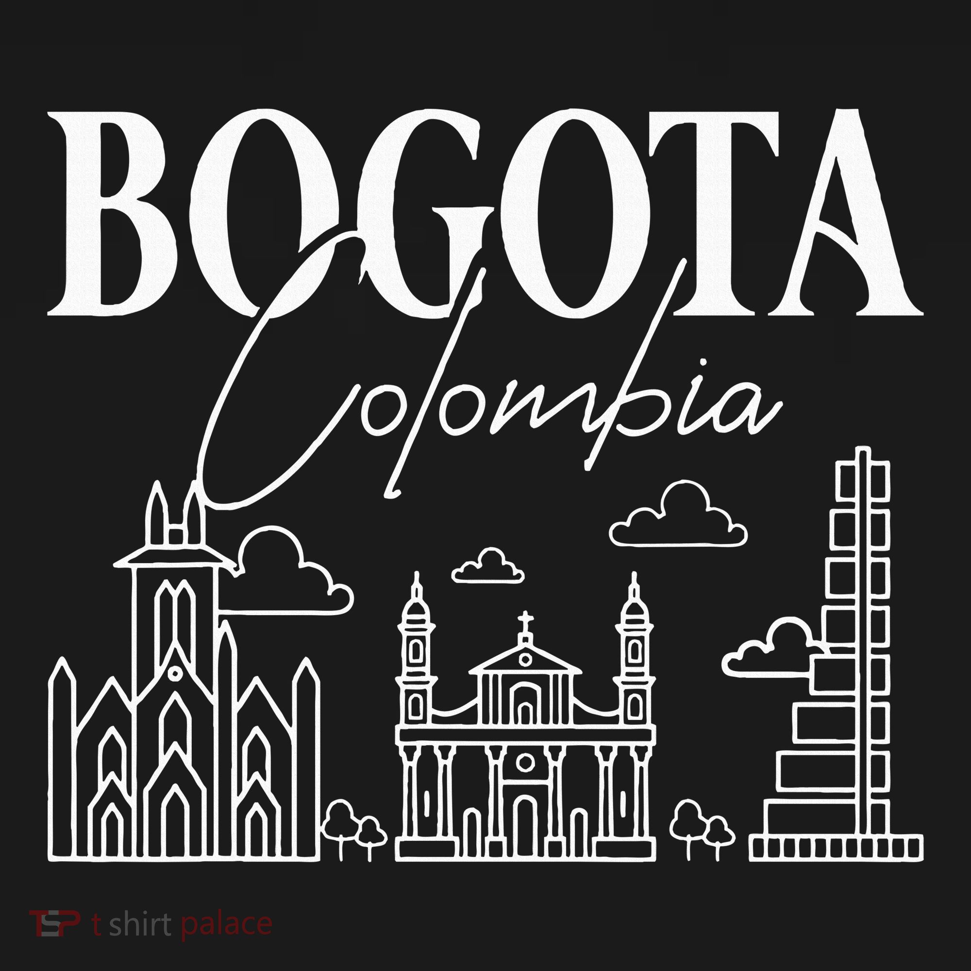 Bogota Colombia City Skyline Map Travel Women's Hoodie