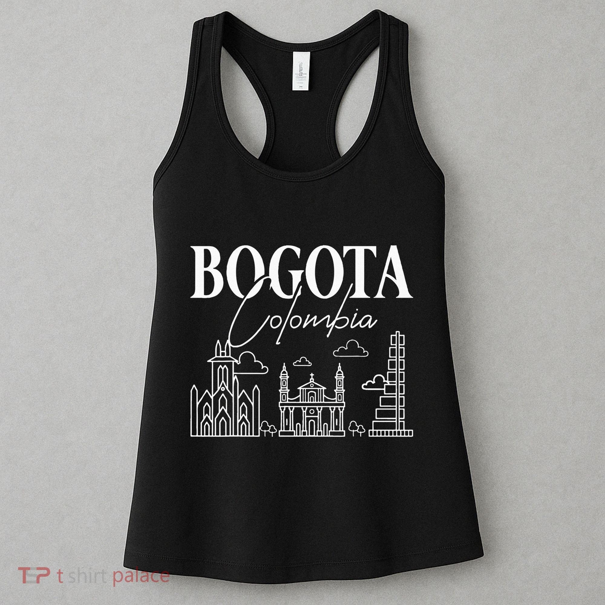 Bogota Colombia City Skyline Map Travel Women's Tank Top