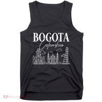 Bogota Colombia City Skyline Map Travel Tank Top thumb 0