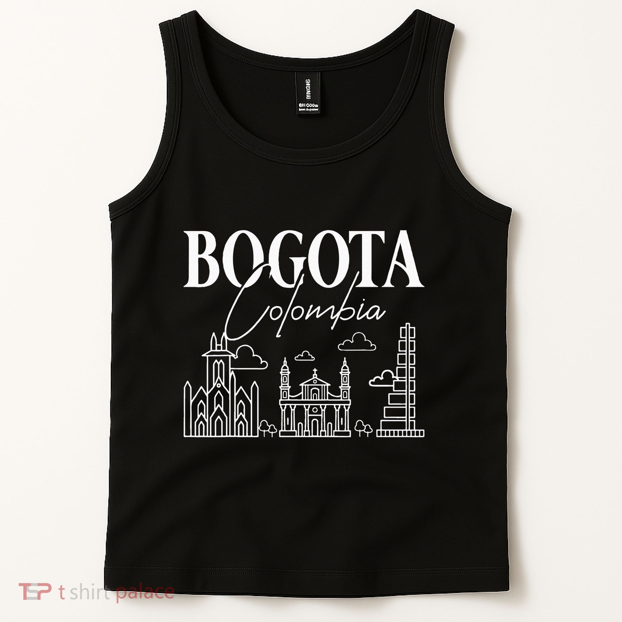 Bogota Colombia City Skyline Map Travel Tank Top