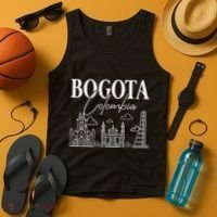 Bogota Colombia City Skyline Map Travel Tank Top thumb 4