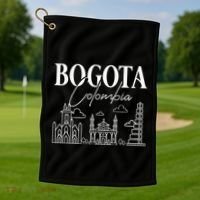 Bogota Colombia City Skyline Map Travel Golf Towel thumb 1