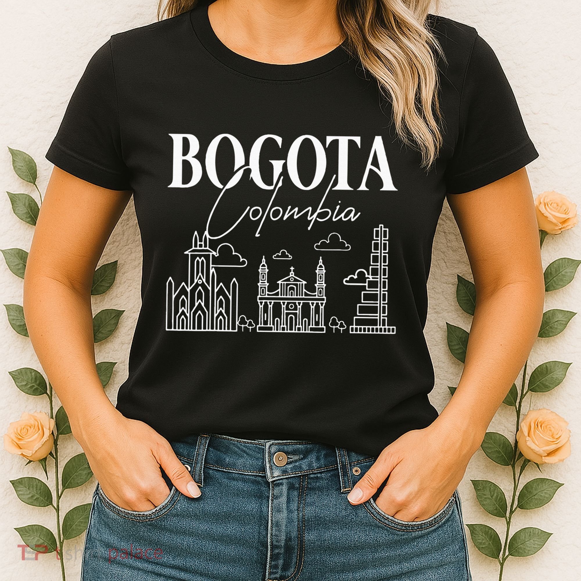 Bogota Colombia City Skyline Map Travel Women's T-Shirt