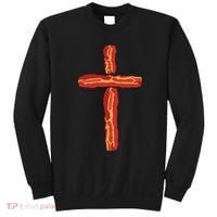 Bacon Cross, Christian Humor, Funny Holy Foodie Art Sweatshirt thumb 0