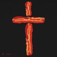 Bacon Cross, Christian Humor, Funny Holy Foodie Art Women's Hoodie thumb 2