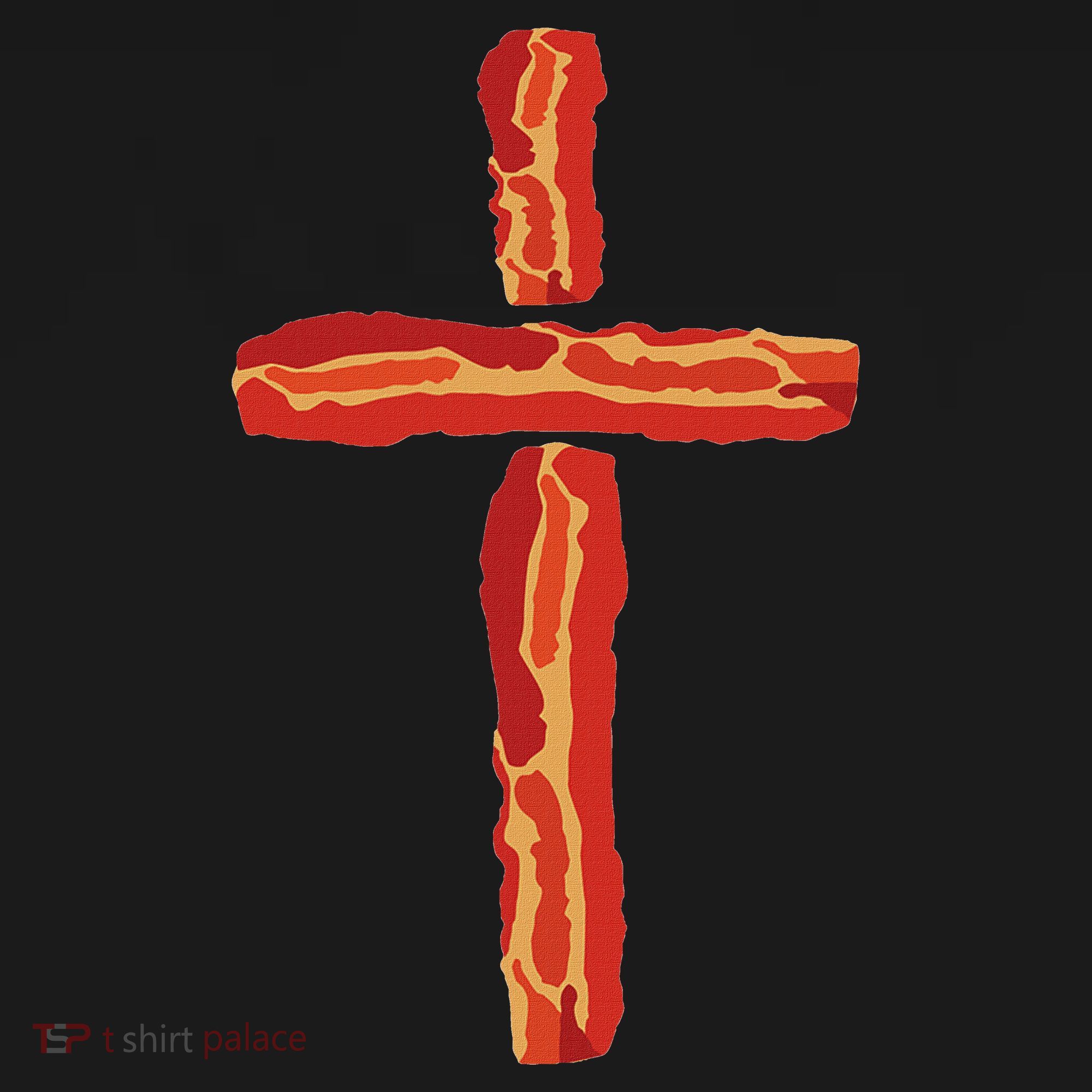 Bacon Cross, Christian Humor, Funny Holy Foodie Art Women's Hoodie